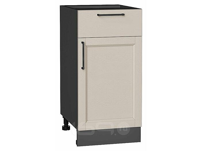 Шкаф нижний с 1-ой дверцей и ящиком Сканди Cream Silkwood/Graphite 816*400*480