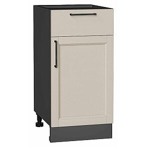 Шкаф нижний с 1-ой дверцей и ящиком Сканди Cream Silkwood/Graphite 816*400*480