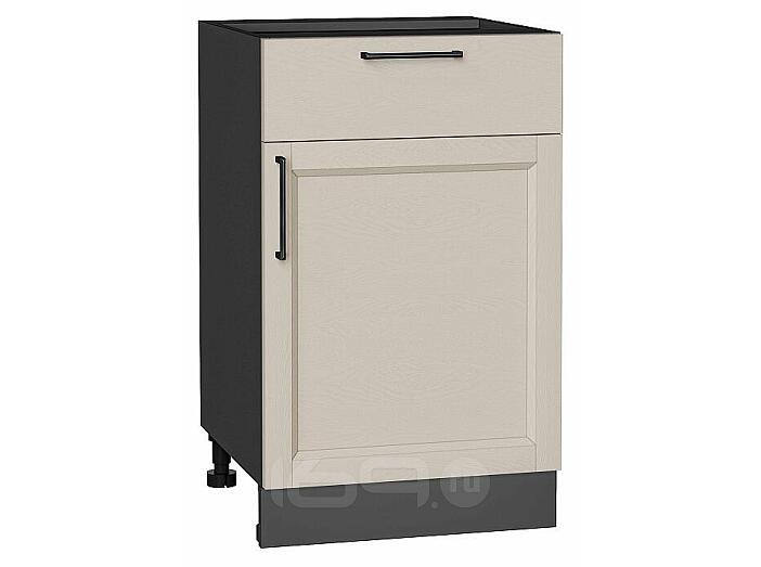 Шкаф нижний с 1-ой дверцей и ящиком Сканди Cream Silkwood/Graphite 816*500*480