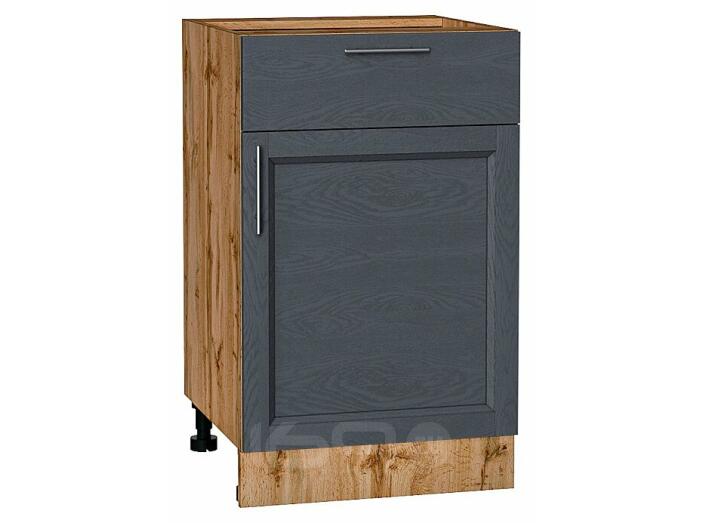 Шкаф нижний с 1-ой дверцей и ящиком Сканди Graphite Softwood Дуб Вотан 816*500*480