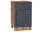 Шкаф нижний с 1-ой дверцей и ящиком Сканди Graphite Softwood Дуб Вотан 816*500*480