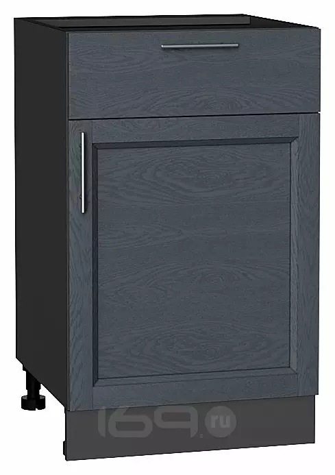 Шкаф нижний с 1-ой дверцей и ящиком Сканди Graphite Softwood Graphite 816*500*480