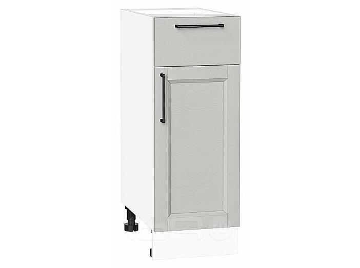 Шкаф нижний с 1-ой дверцей и ящиком Сканди Grey Silkwood/Белый 816*300*480