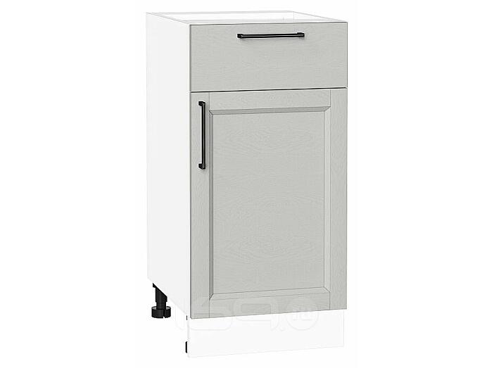 Шкаф нижний с 1-ой дверцей и ящиком Сканди Grey Silkwood/Белый 816*400*480