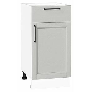 Шкаф нижний с 1-ой дверцей и ящиком Сканди Grey Silkwood/Белый 816*400*480