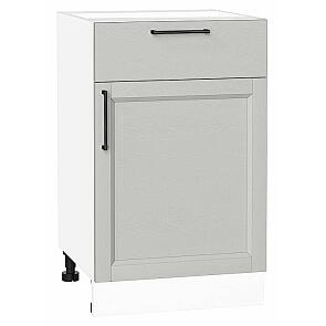 Шкаф нижний с 1-ой дверцей и ящиком Сканди Grey Silkwood/Белый 816*500*480