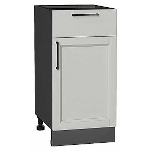 Шкаф нижний с 1-ой дверцей и ящиком Сканди Grey Silkwood/Graphite 816*400*480