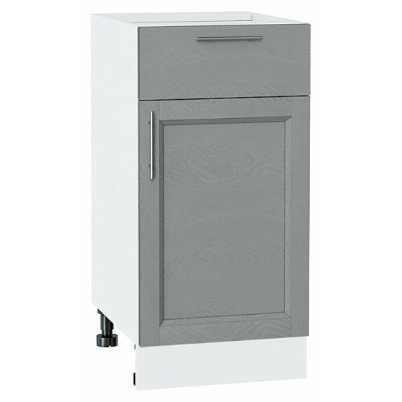 Шкаф нижний с 1-ой дверцей и ящиком Сканди Grey Softwood Белый 816*400*480