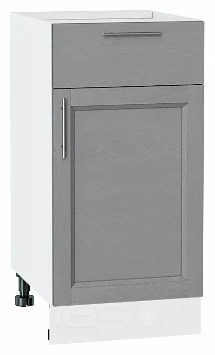Шкаф нижний с 1-ой дверцей и ящиком Сканди Grey Softwood Белый 816*400*480