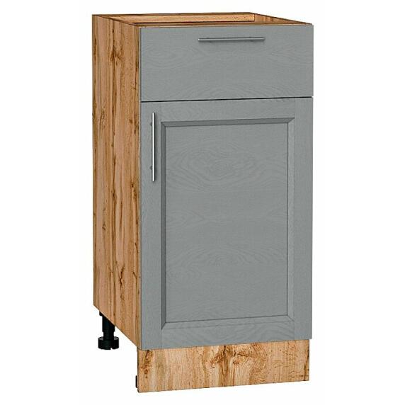 Шкаф нижний с 1-ой дверцей и ящиком Сканди Grey Softwood Дуб Вотан 816*400*480
