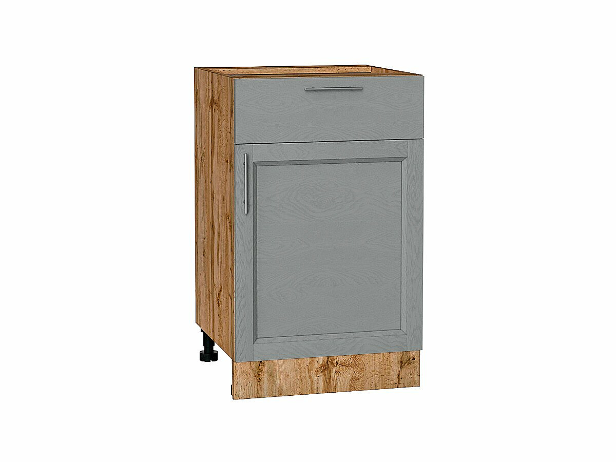 Шкаф нижний с 1-ой дверцей и ящиком Сканди Grey Softwood Дуб Вотан 816*500*480