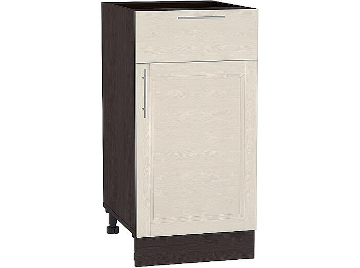 Шкаф нижний с 1-ой дверцей и ящиком Сканди Н 401 Cappuccino Softwood-Венге