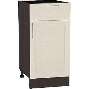 Шкаф нижний с 1-ой дверцей и ящиком Сканди Н 401 Cappuccino Softwood-Венге