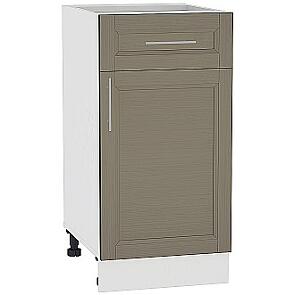 Шкаф нижний с 1-ой дверцей и ящиком Сканди Н 401 Cappuccino Wood-Белый