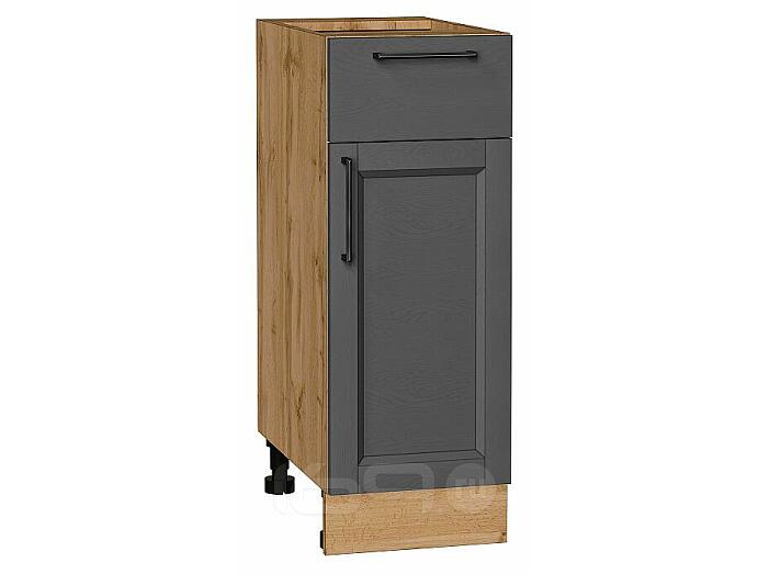 Шкаф нижний с 1-ой дверцей и ящиком Сканди Stormy Silkwood/Дуб Вотан 816*300*480