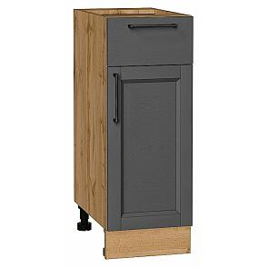 Шкаф нижний с 1-ой дверцей и ящиком Сканди Stormy Silkwood/Дуб Вотан 816*300*480