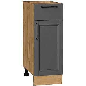Шкаф нижний с 1-ой дверцей и ящиком Сканди Stormy Silkwood/Дуб Вотан 816*300*480