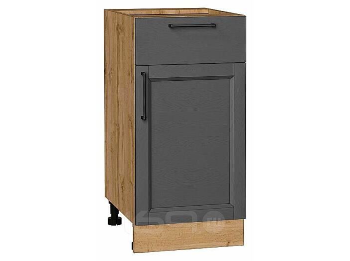 Шкаф нижний с 1-ой дверцей и ящиком Сканди Stormy Silkwood/Дуб Вотан 816*400*480