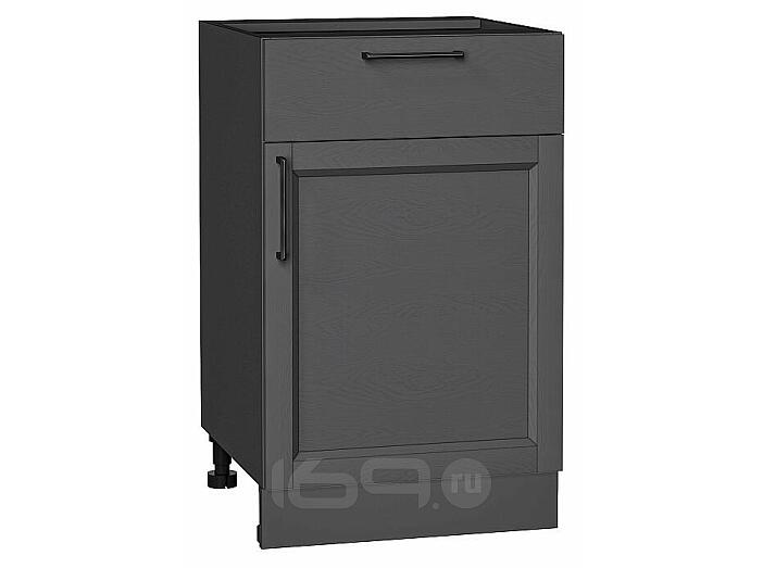 Шкаф нижний с 1-ой дверцей и ящиком Сканди Stormy Silkwood/Graphite 816*500*480