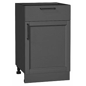 Шкаф нижний с 1-ой дверцей и ящиком Сканди Stormy Silkwood/Graphite 816*500*480
