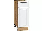 Шкаф нижний с 1-ой дверцей и ящиком Сканди White Silkwood/Дуб Вотан 816*300*480