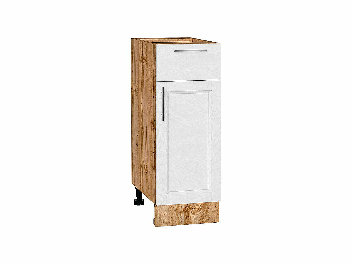 Шкаф нижний с 1-ой дверцей и ящиком Сканди White Softwood Дуб Вотан 816*300*480