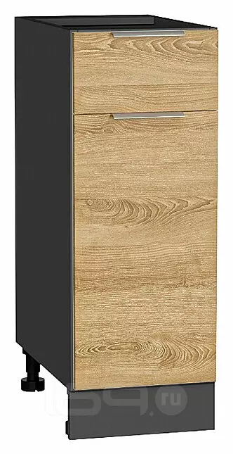 Шкаф нижний с 1-ой дверцей и ящиком Терра Ель Карпатская Graphite 816*300*478