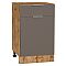 Шкаф нижний с 1-ой дверцей и ящиком Терра Смоки Софт Дуб Вотан 816*500*478