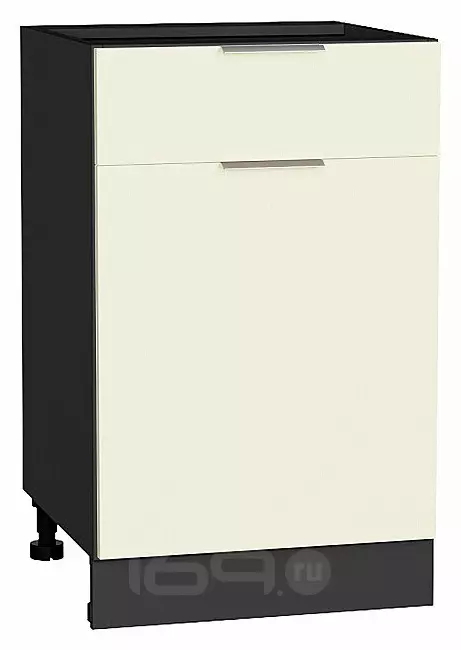 Шкаф нижний с 1-ой дверцей и ящиком Терра Ваниль софт Graphite 816*500*478