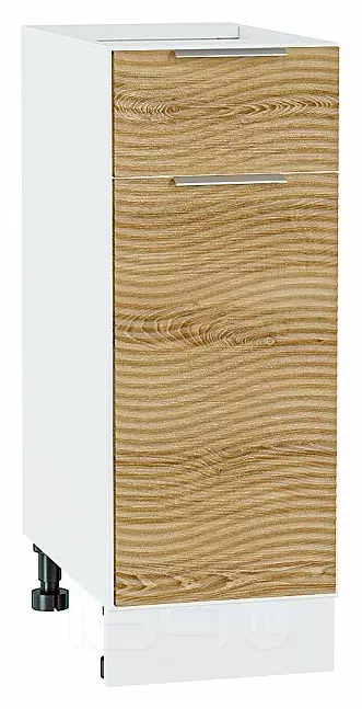 Шкаф нижний с 1-ой дверцей и ящиком Терра W Ель Карпатская Белый 816*300*478