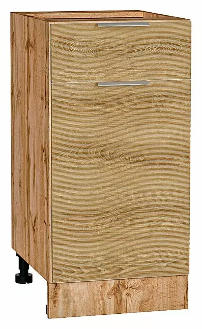 Шкаф нижний с 1-ой дверцей и ящиком Терра W Ель Карпатская Дуб Вотан 816*400*478