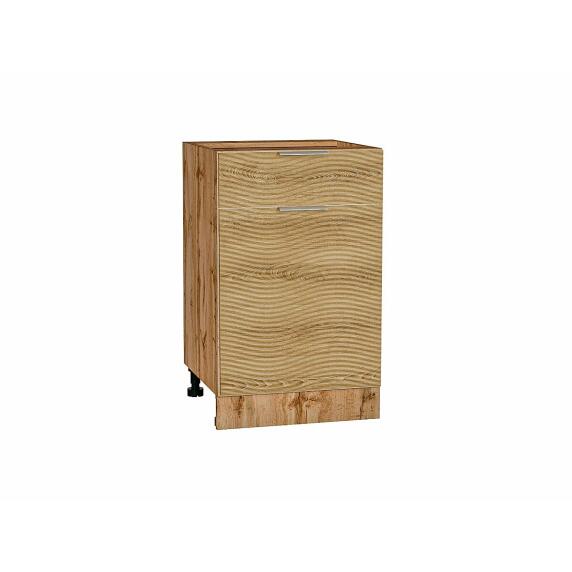Шкаф нижний с 1-ой дверцей и ящиком Терра W Ель Карпатская Дуб Вотан 816*500*478