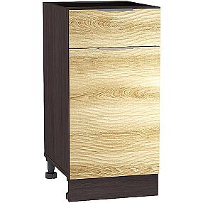Шкаф нижний с 1-ой дверцей и ящиком Терра W Н 401 Ель Карпатская-Венге