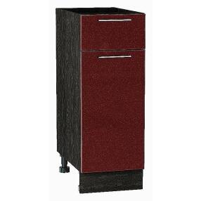 Шкаф нижний с 1-ой дверцей и ящиком Валерия-М Гранатовый металлик Graphite