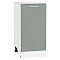 Шкаф нижний с 1-ой дверцей Квадро Аквамарин/Белый 816*400*481