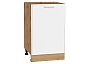 Шкаф нижний с 1-ой дверцей Квадро Белый/Дуб Вотан 816*500*481