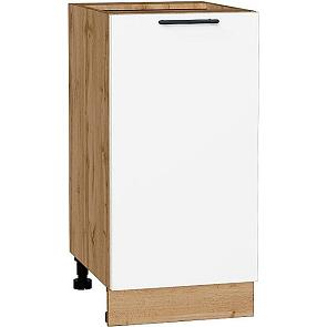 Шкаф нижний с 1-ой дверцей Лайт Special White/Дуб Вотан 816*400*478