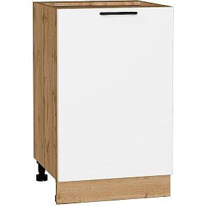 Шкаф нижний с 1-ой дверцей Лайт Special White/Дуб Вотан 816*500*478