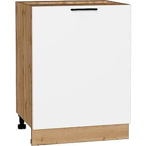 Шкаф нижний с 1-ой дверцей Лайт Special White/Дуб Вотан 816*600*478