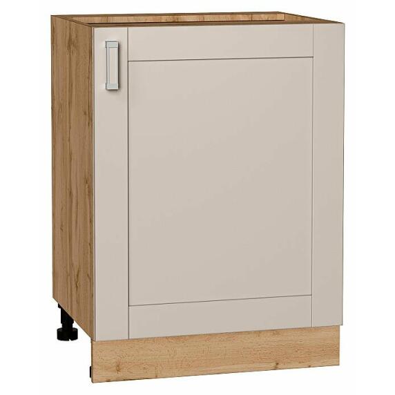 Шкаф нижний с 1-ой дверцей Лофт Cream Silk/Дуб Вотан 816*600*480