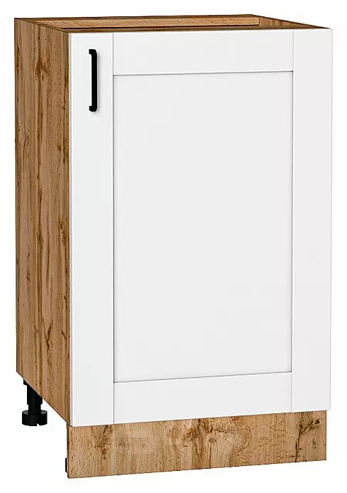 Шкаф нижний с 1-ой дверцей Лофт Super White Дуб Вотан 816*500*480