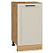 Шкаф нижний с 1-ой дверцей Нео Cream Silk/Дуб Вотан 816*450*480