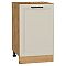 Шкаф нижний с 1-ой дверцей Нео Cream Silk/Дуб Вотан 816*500*480