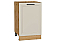 Шкаф нижний с 1-ой дверцей Нео Cream Silk/Дуб Вотан 816*500*480