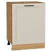 Шкаф нижний с 1-ой дверцей Нео Cream Silk/Дуб Вотан 816*600*480