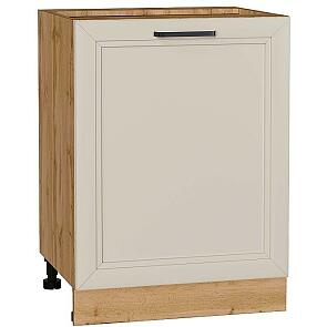 Шкаф нижний с 1-ой дверцей Нео Cream Silk/Дуб Вотан 816*600*480
