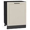 Шкаф нижний с 1-ой дверцей Нео Cream Silk/Graphite 816*600*480