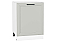 Шкаф нижний с 1-ой дверцей Нео Grey Silk/Белый 816*600*480