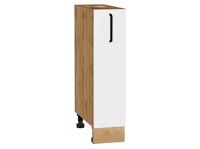 Шкаф нижний с 1-ой дверцей Нео White Silk/Дуб Вотан 816*200*480