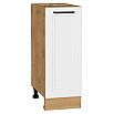 Шкаф нижний с 1-ой дверцей Нео White Silk/Дуб Вотан 816*300*480